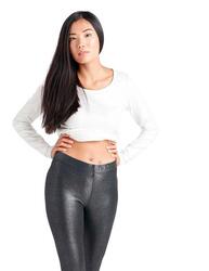 Legging femme fleur pailleté