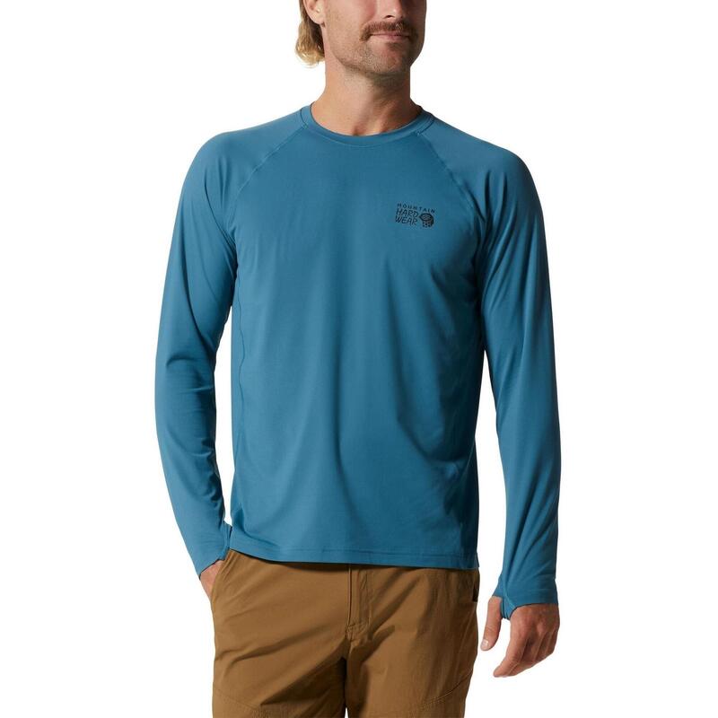 Crater Lake Long Sleeve Crew férfi hosszú ujjú sport póló - kék