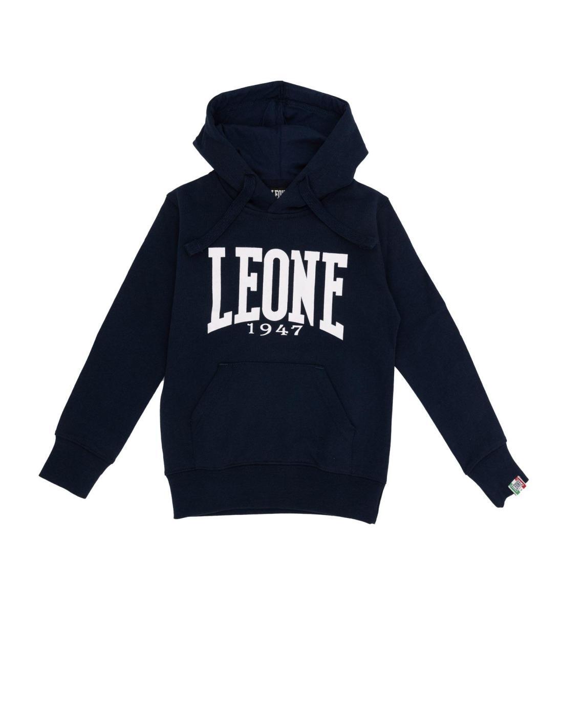 LEONE 1947 APPAREL Felpa da bambino con cappuccio e logo Basic