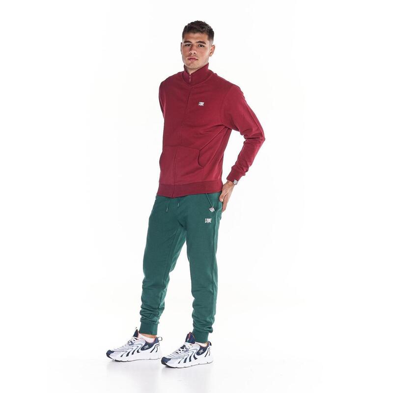 Felpa da uomo collo in piedi e full zip logo piccolo Basic