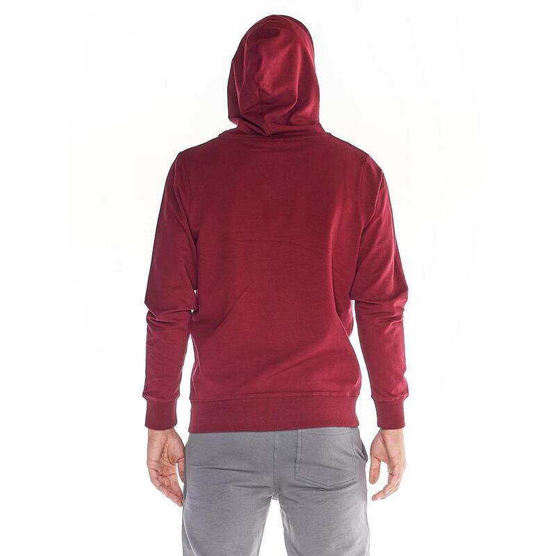 Sweat-shirt homme avec capuche et zip intégral petit logo Basic