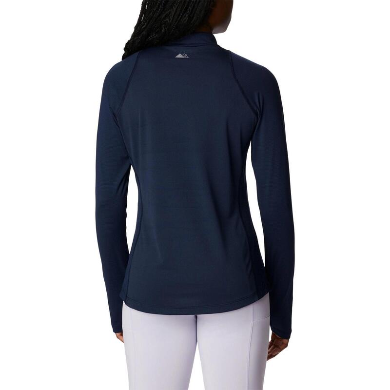 Langarm-Sportshirt W Endless Trail 1/2 Zip Mesh Long Sleeve Damen - blau