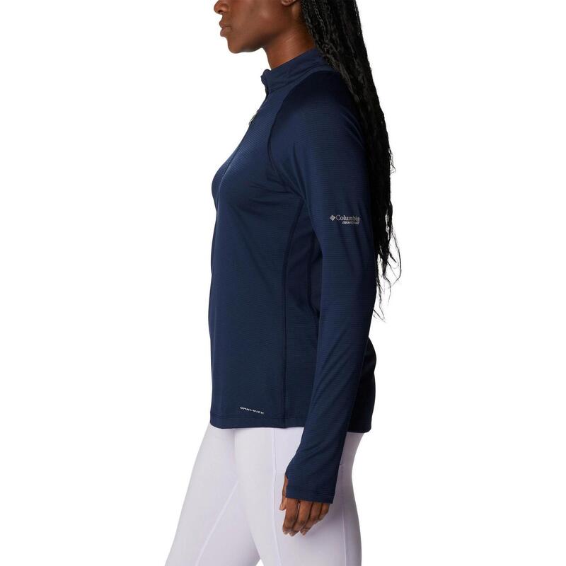 Langarm-Sportshirt W Endless Trail 1/2 Zip Mesh Long Sleeve Damen - blau