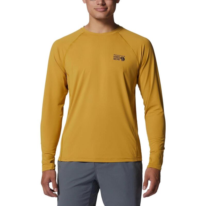 Langarm-Sportshirt Crater Lake Long Sleeve Crew Herren - gelb