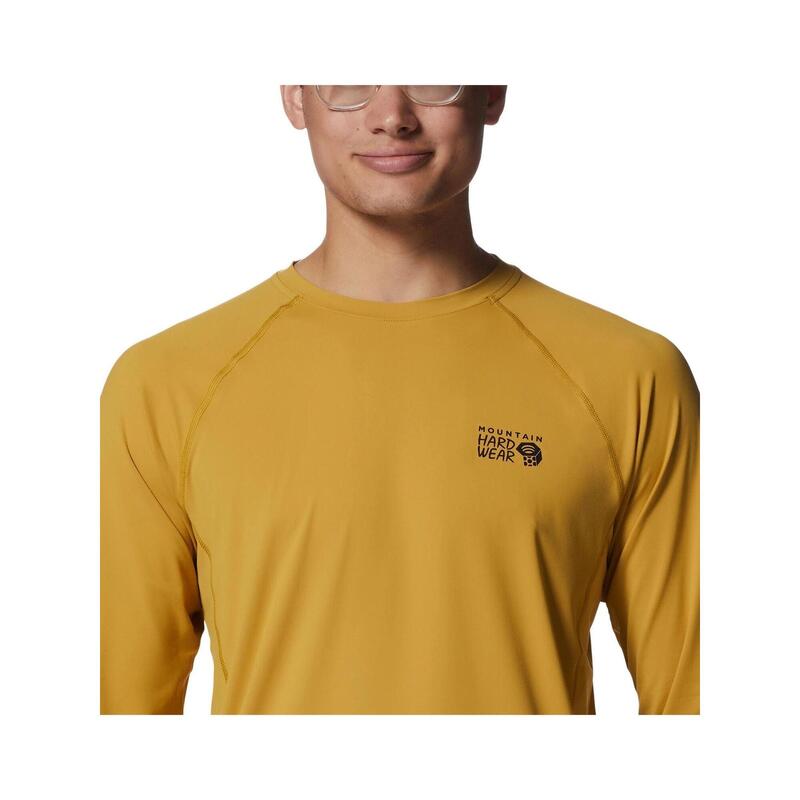 Crater Lake Long Sleeve Crew férfi hosszú ujjú sport póló - sárga