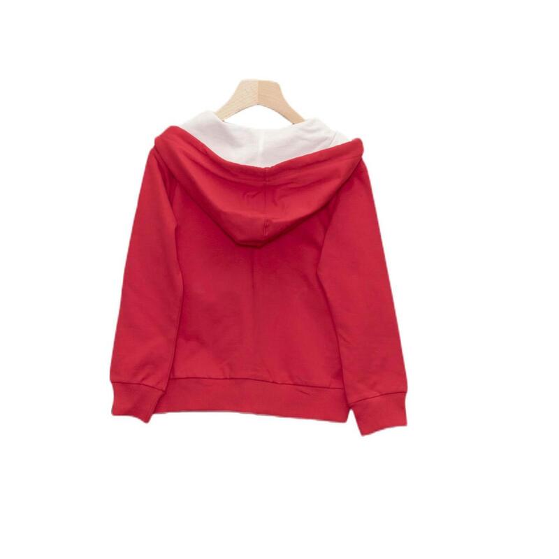 Basic sweatshirt met capuchon en ritssluiting