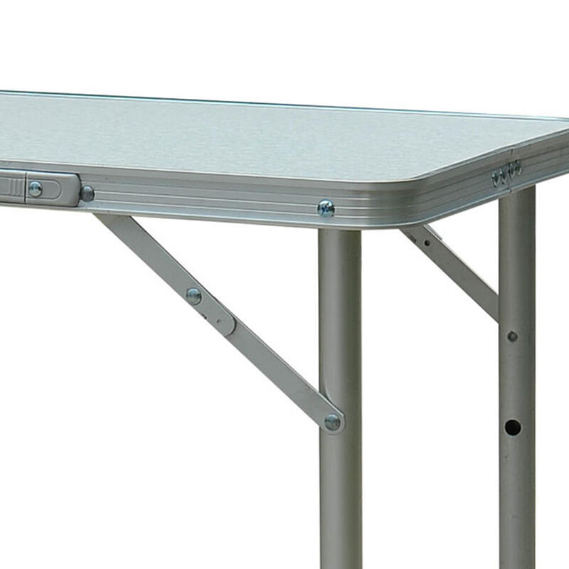 Mesa Campismo 60x45x64cm Branco e Prata Outsunny