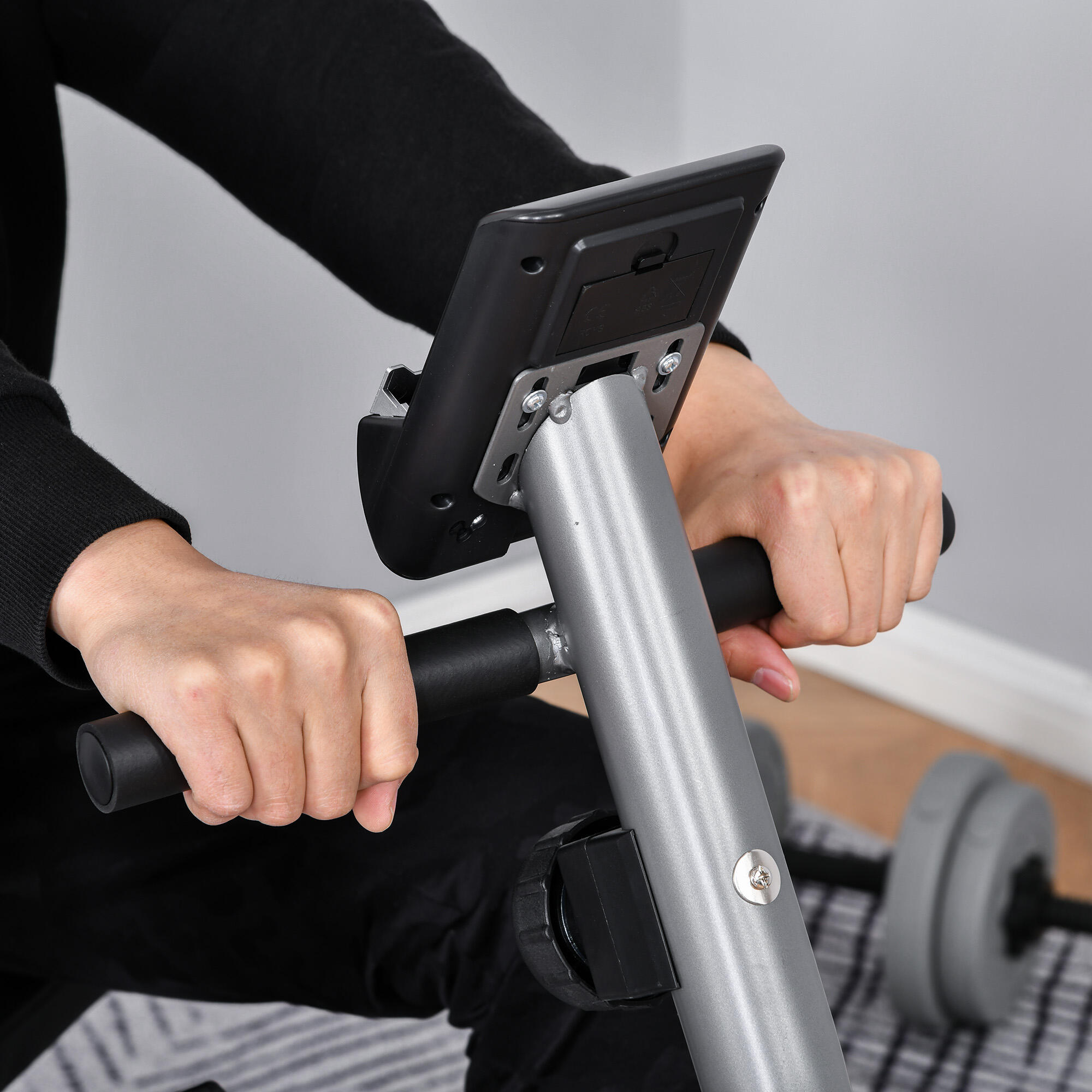 Bicicleta Ergométrica 121,5-136x62,5x98 cm Cinzenta HOMCOM 4/8
