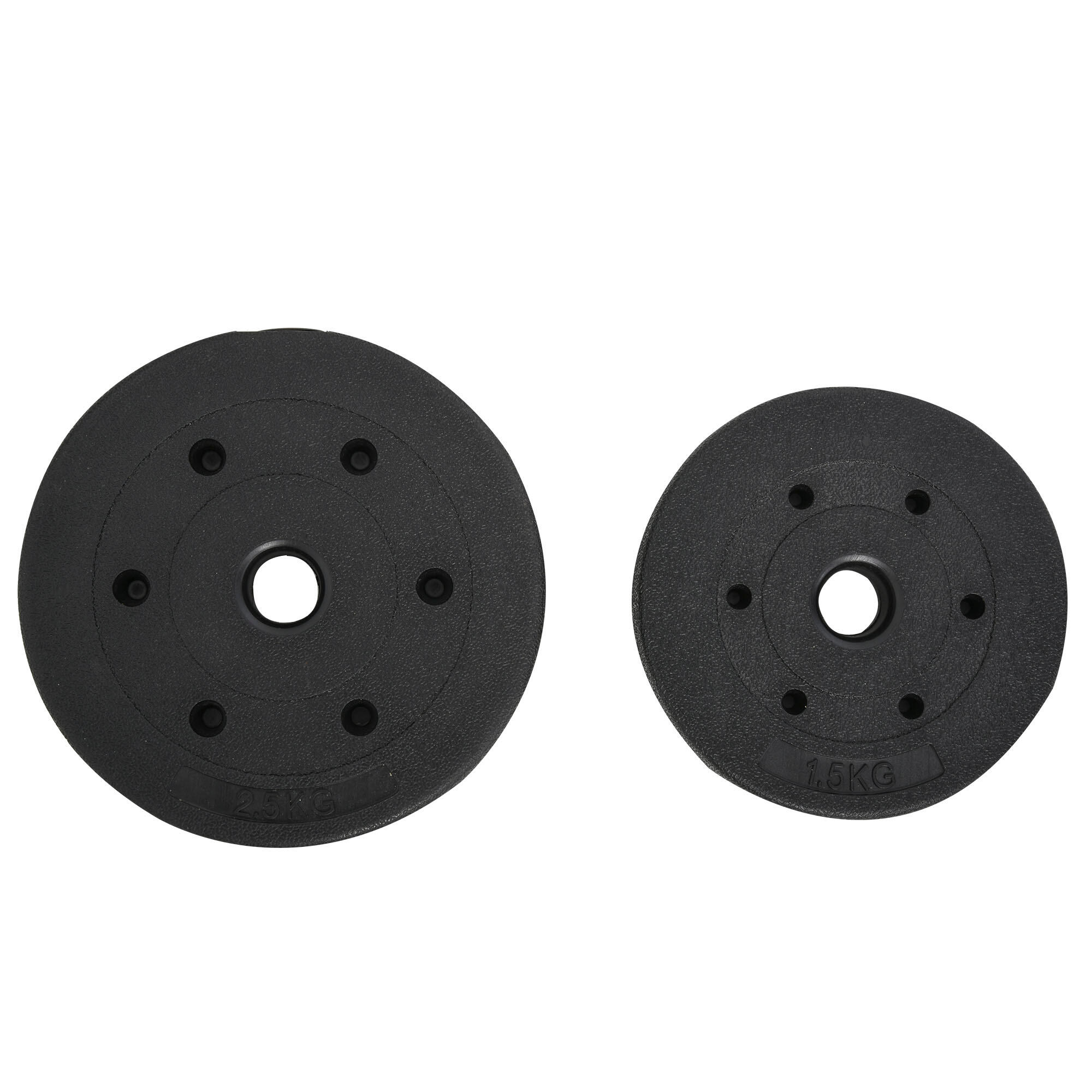 Conjunto de Halteres Ø25x4 cm Preto HOMCOM 4/7