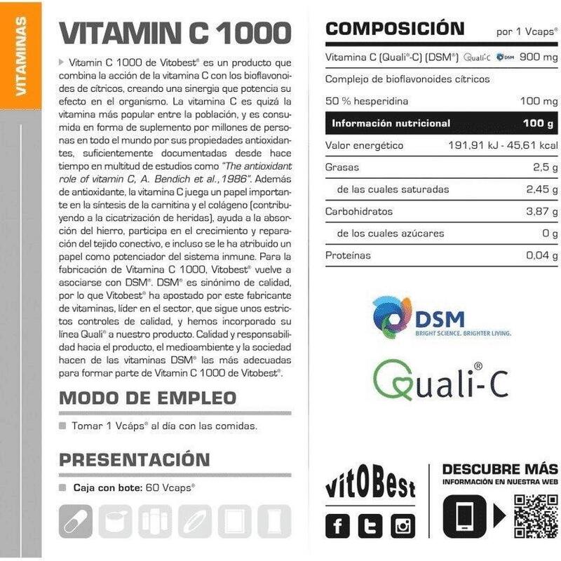 Vitaminas Vitamin C 1000 60 Caps  - Vitobest