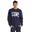 Sweatshirt homem bÃ¡sico com gola redonda e logotipo grande