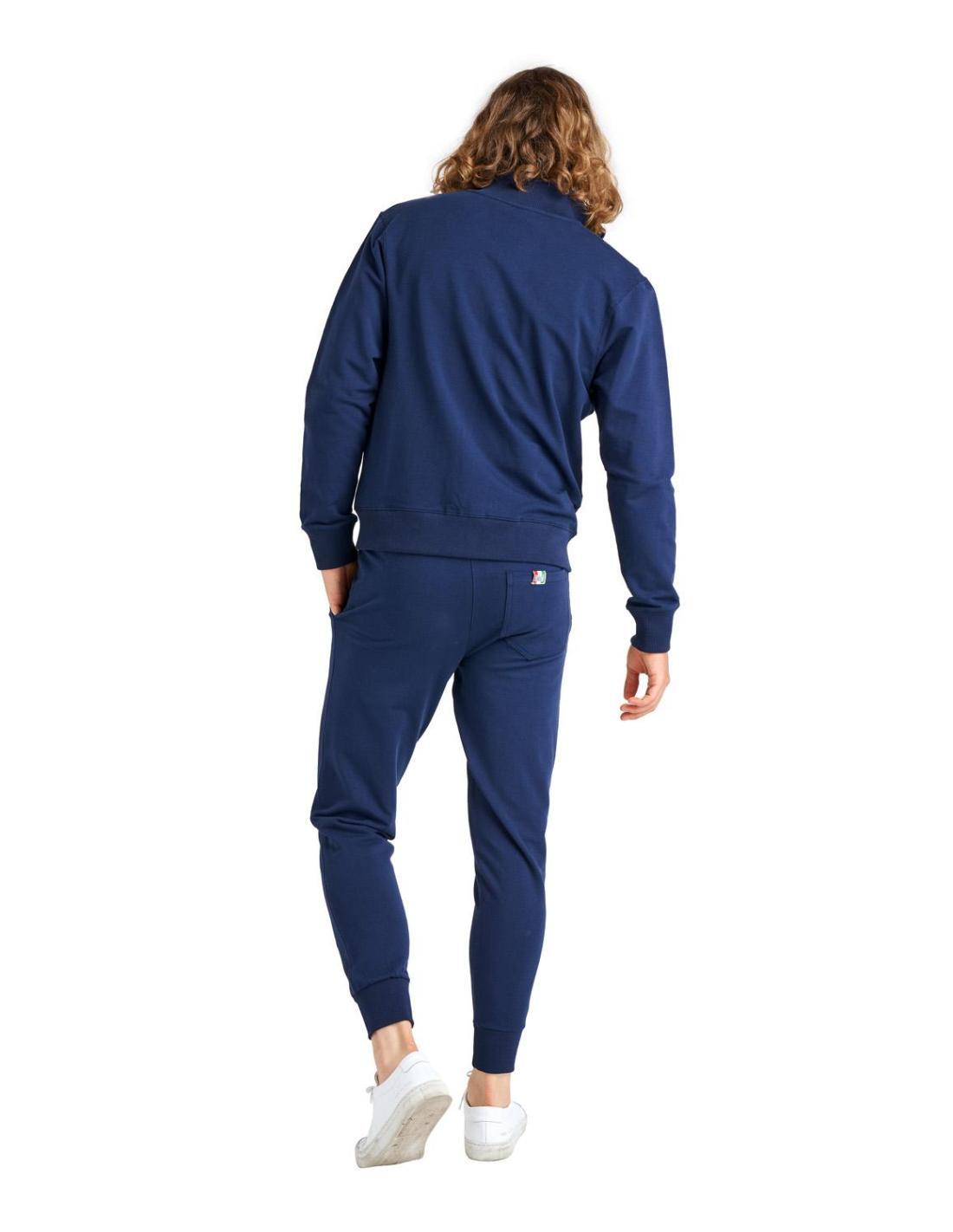 Leone Basic sin sudadera de hombre con cuello y cremallera 4/6