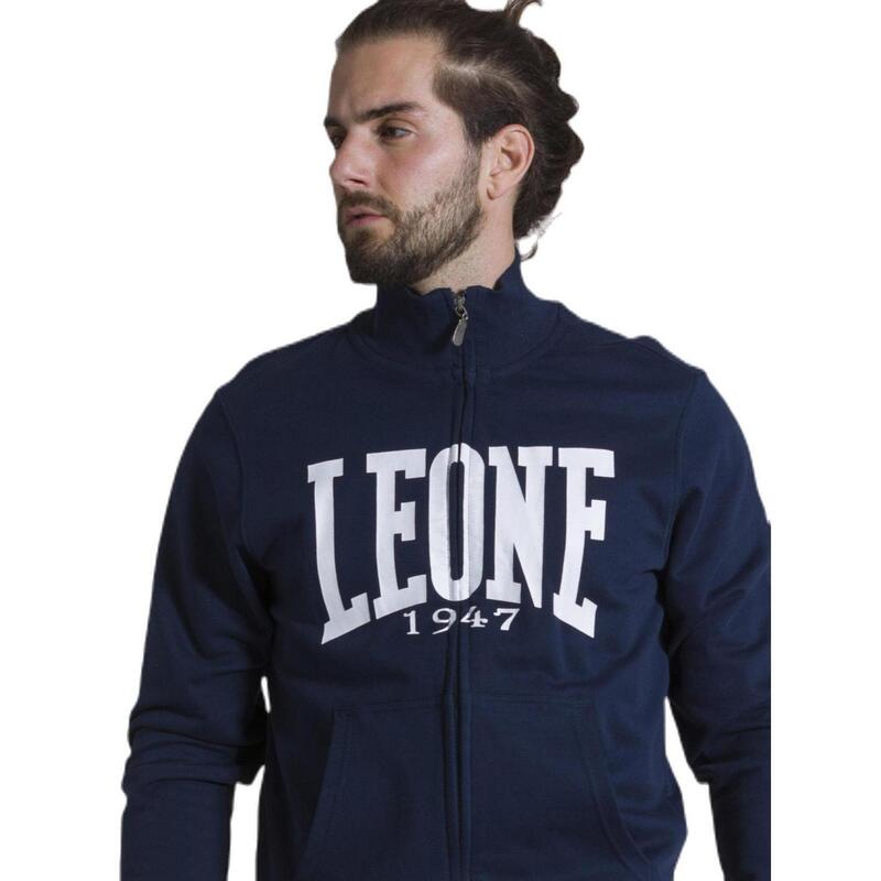 Felpa con collo in piedi e zip da uomo Leone 1947 Apparel