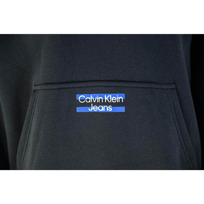 Pulóver Calvin Klein Logo Hoodie, Fekete, Férfiak