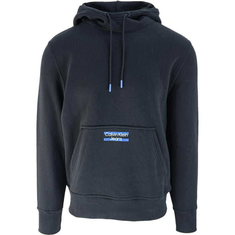 Sudadera Calvin Klein Logo Hoodie, Negro, Hombre