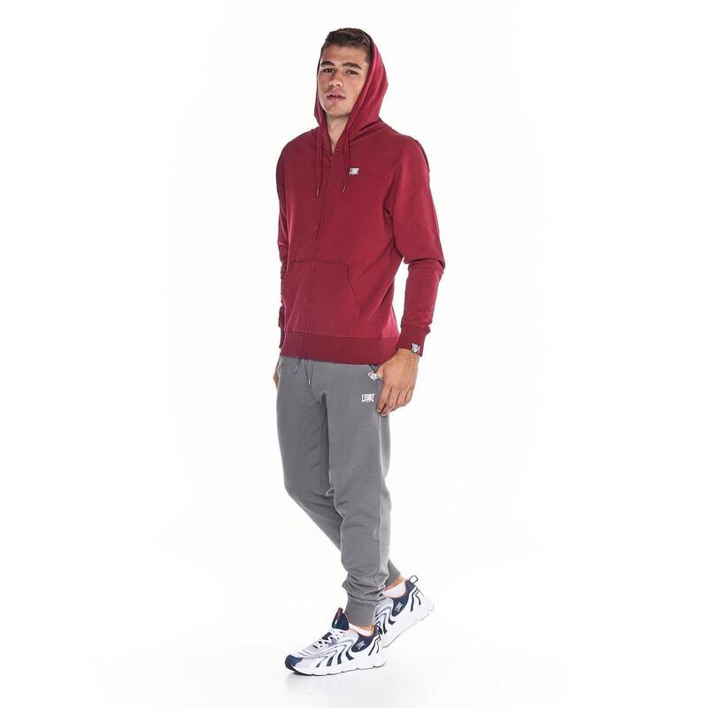 Felpa da uomo cappuccio e full zip logo piccolo Basic