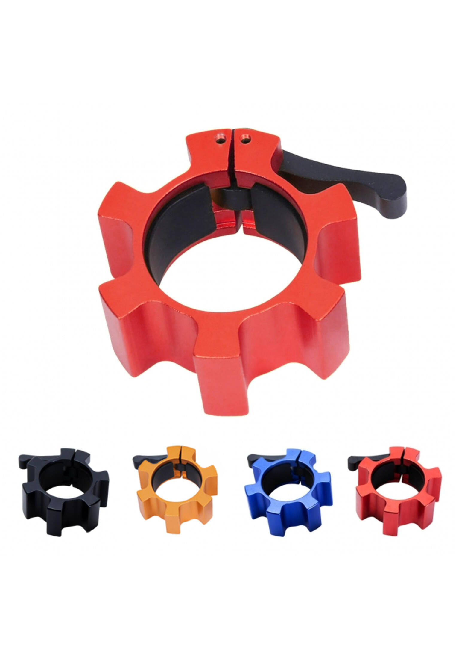 GORILLA SPORTS Olympische Jaw Lock - Haltersluitingen - 50/51 mm - Rood - Set van 2