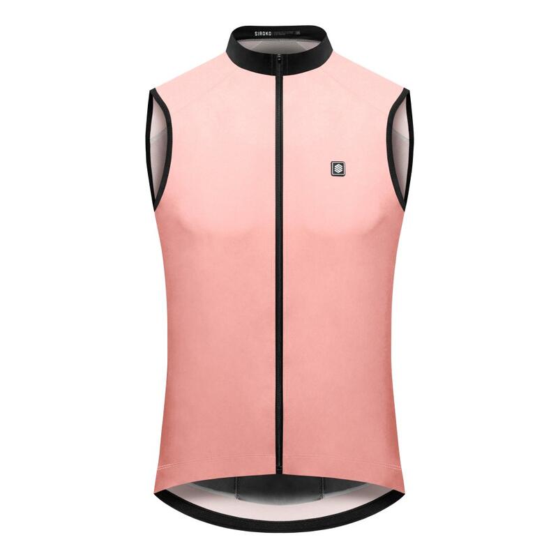 Gilet antivento da ciclismo da uomo V1 Pink Wind SIROKO Rosa Pesca