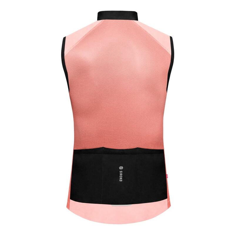 Gilet antivento da ciclismo da uomo V1 Pink Wind SIROKO Rosa Pesca