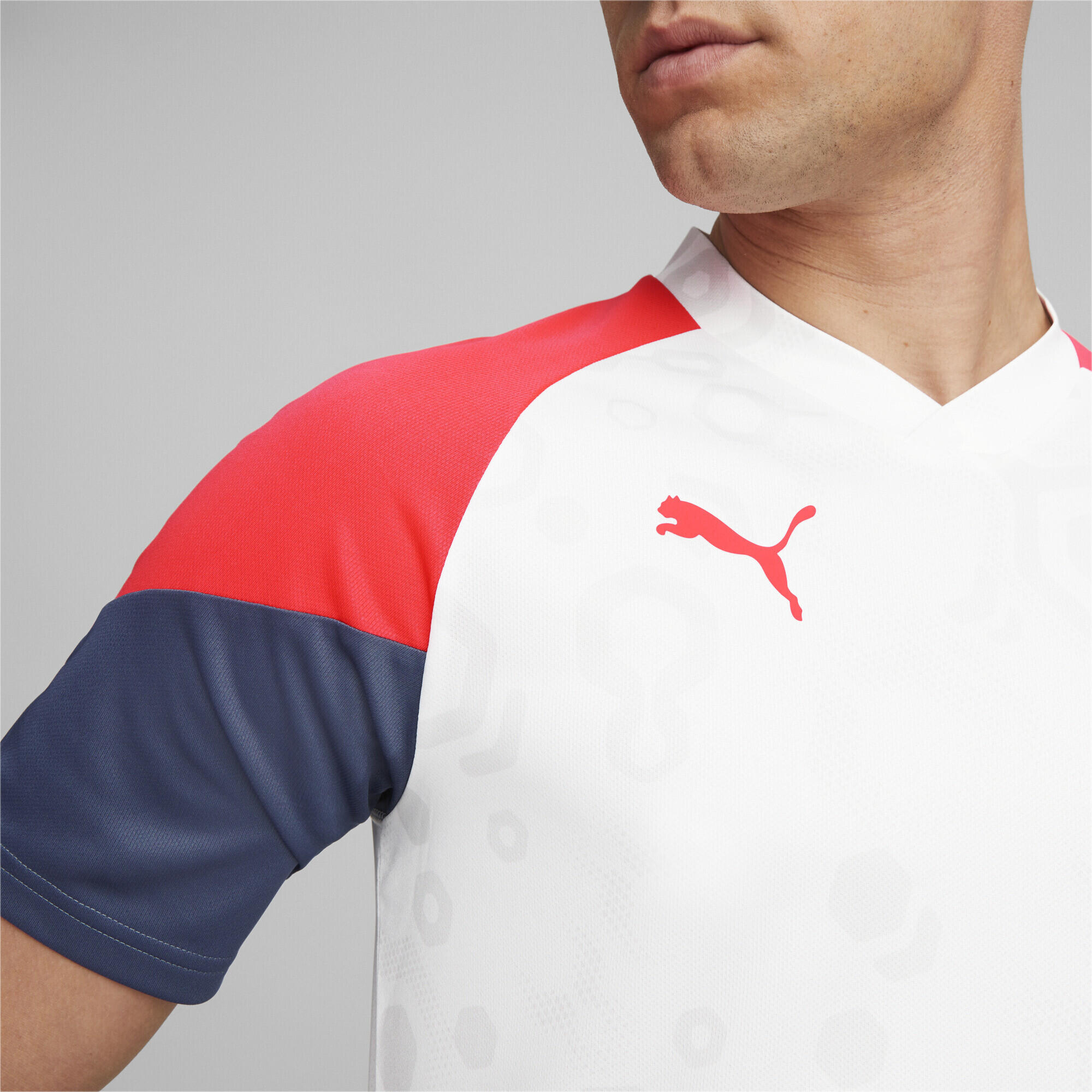 Maillot de football individualCUP PUMA White Fire Orchid Red 4/5
