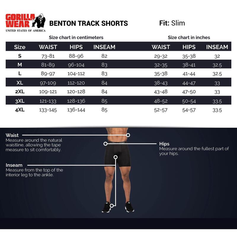 Benton Track Shorts Black