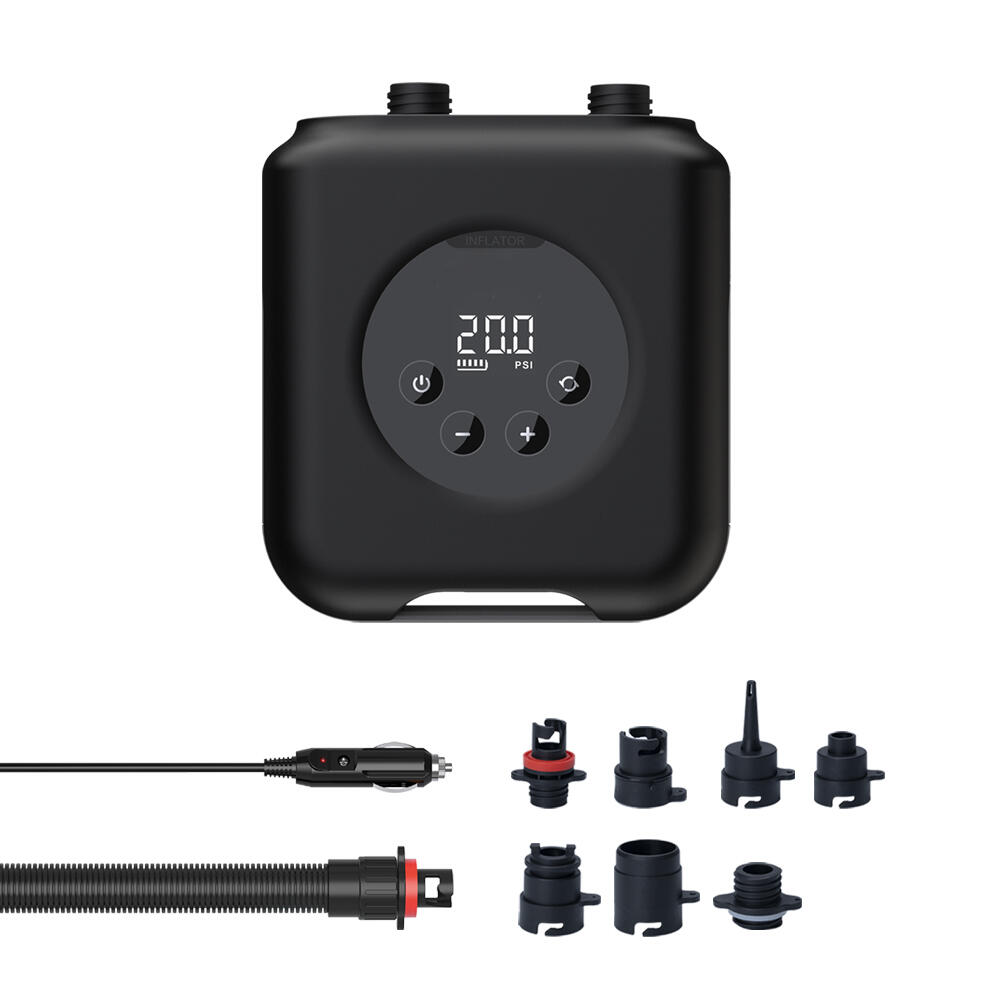 AQUABOARD Elektrische Suppomp accu 20 PSI supboards, luchtbedden, rubberboten, zwembaden