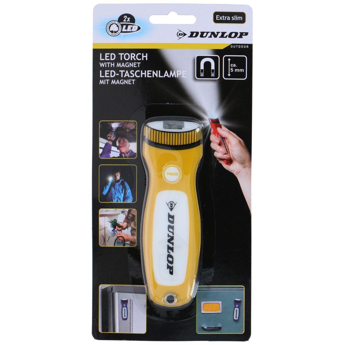 Latarka ręczna Dunlop 2 Led z magnesem