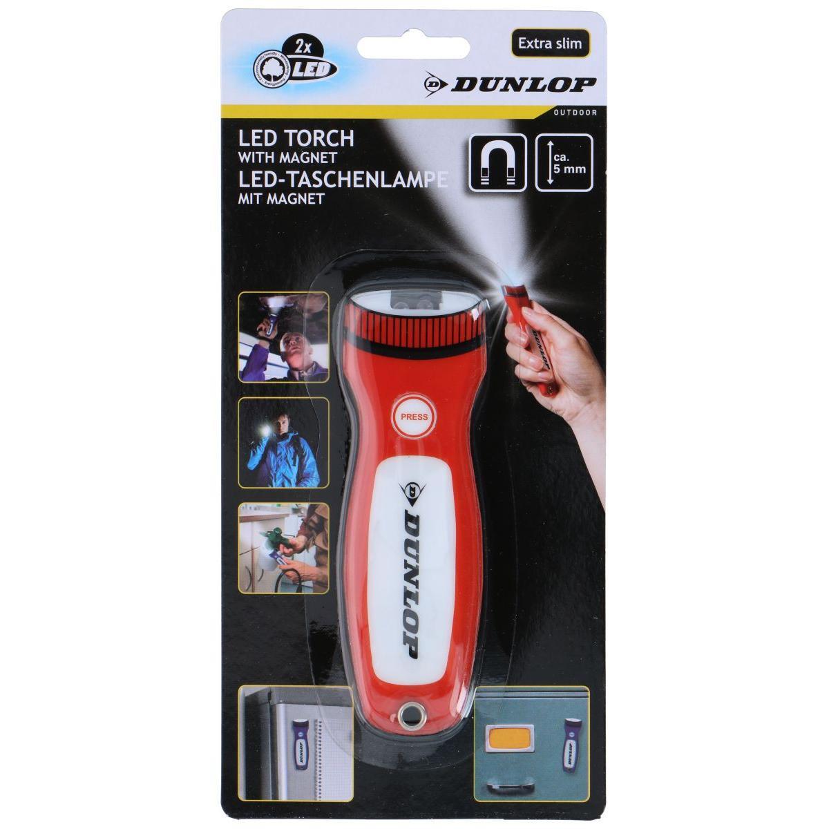 Latarka ręczna Dunlop 2 Led z magnesem