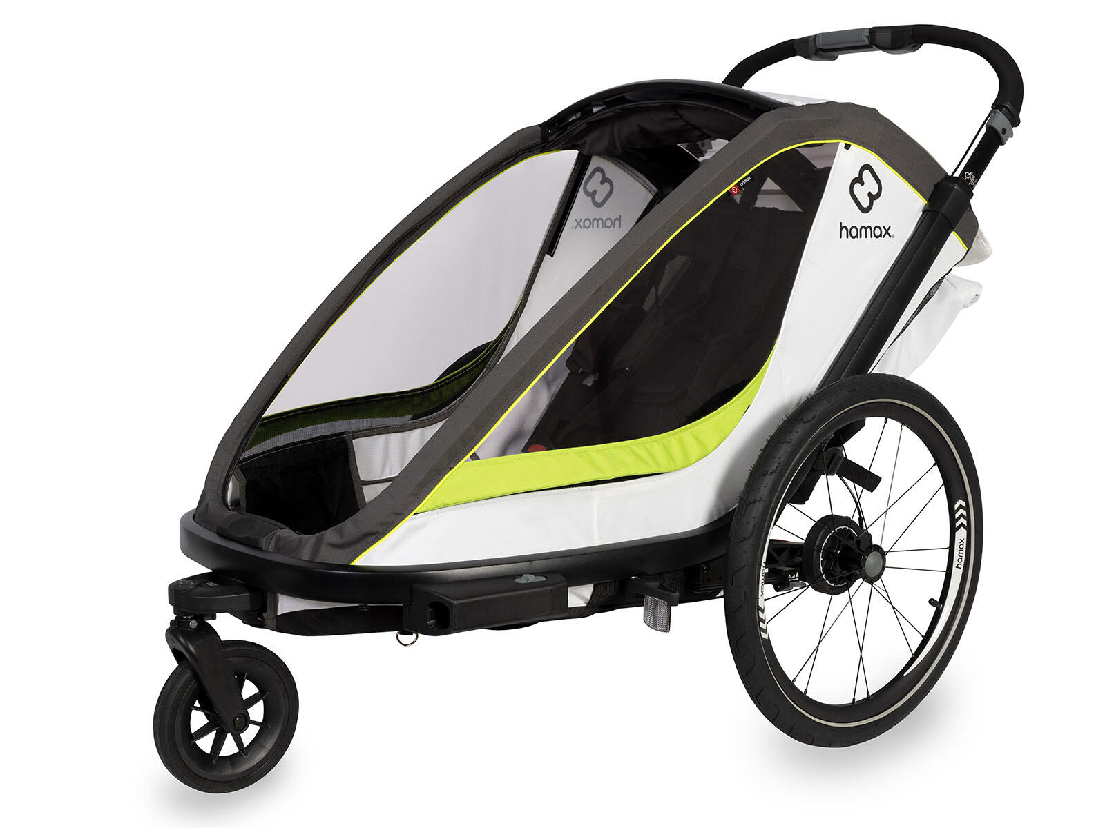 Carrinho de bebé convertível com atrelado para bicicleta "breeze hamax