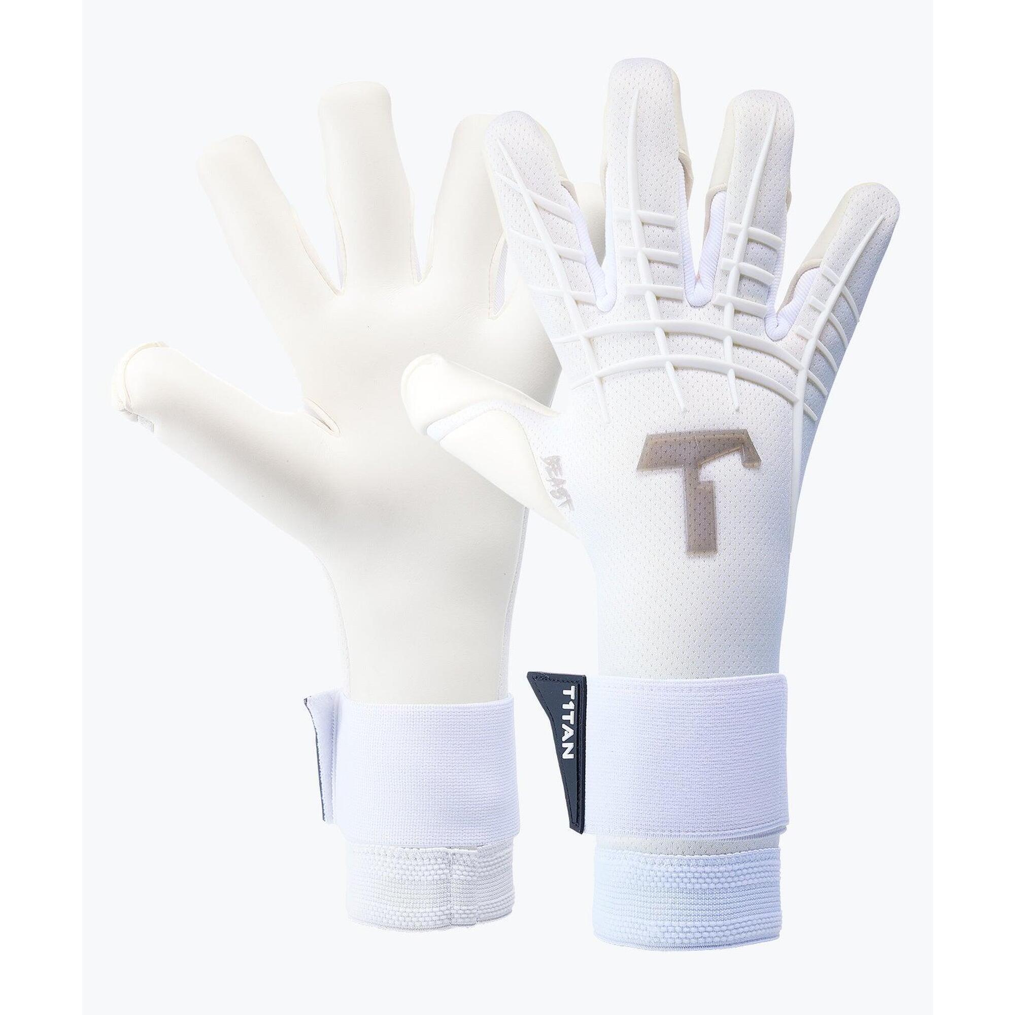 T1tan - Gants De Gardien De But Football Adulte White Beast 3.0 - Gants De Gardien - Blanc - 7 - Decathlon
