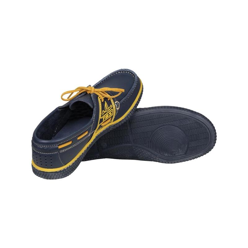 Chaussures bateau Homme - GLOBEK Bleu + Jaune