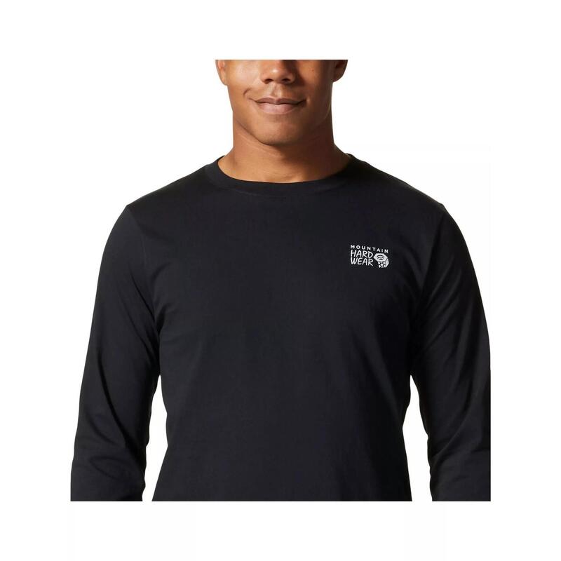 MHW Back Logo Long Sleeve férfi hosszú ujjú póló - fekete