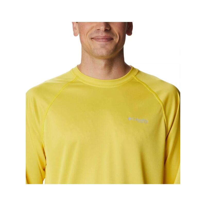 Langarm-Sportshirt Terminal Tackle Heather LS Shirt Herren - gelb