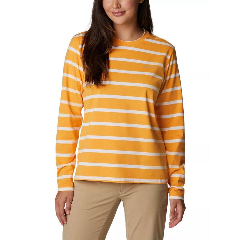 Koszulka sportowa z długim rękawem Sun Trek Pattern Long Sleeve Tee - pomarańczo