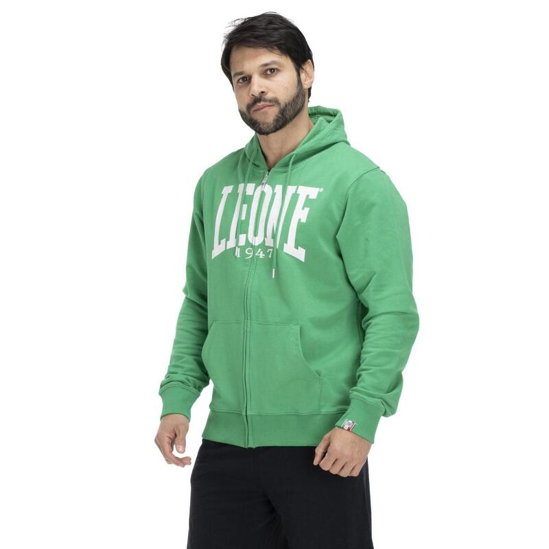 Leone Basic Sudadera con capucha y cremallera para hombre