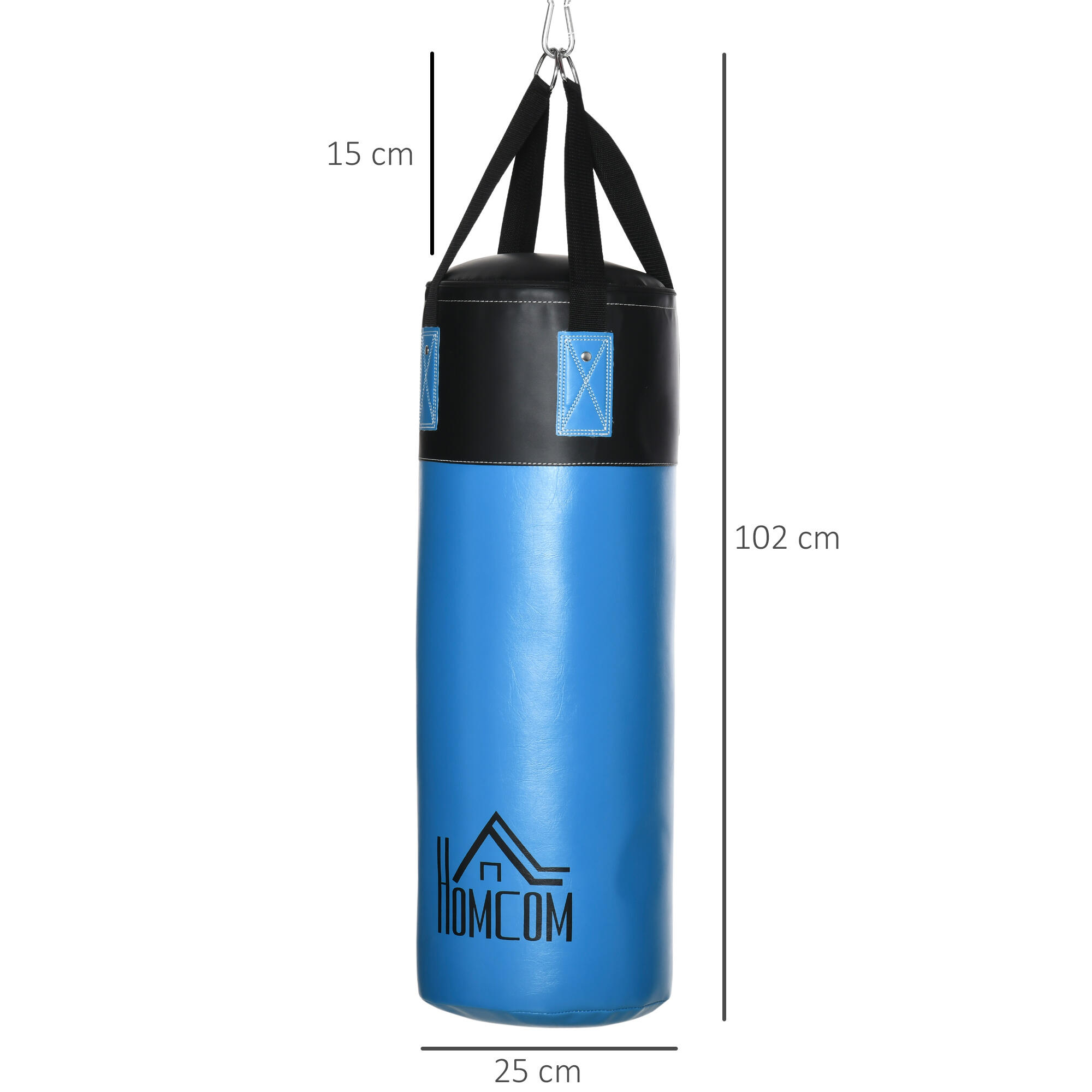 Saco de Boxeo HOMCOM 25x25x102 cm Azul 3/7