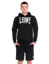 Leone Basic Sweat à capuche zippé sans sweat-shirt pour hommes