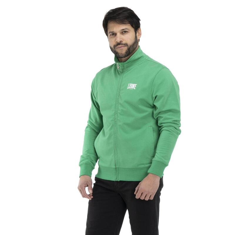 Sweat-shirt pour homme avec col montant et fermeture éclair basique