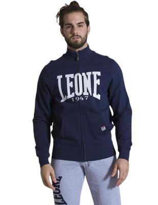 Felpa da uomo con collo in piedi e zip Leone 1947 Apparel