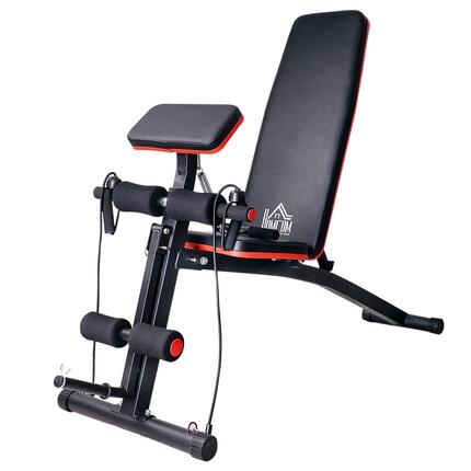 Banc de musculation pliable inclinable kit résistance