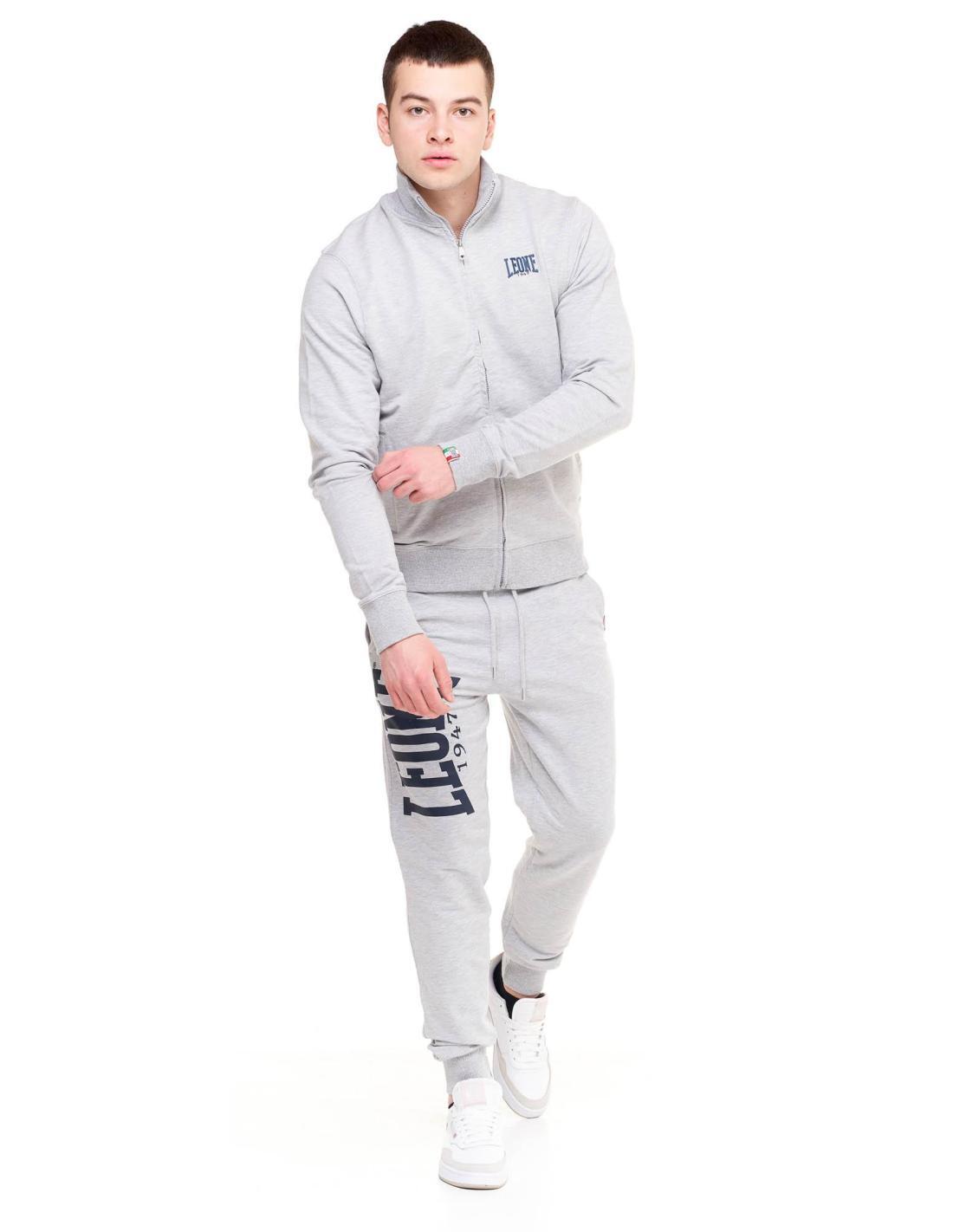 Leone Basic heren non-sweatshirt met kraag en ritssluiting 2/6
