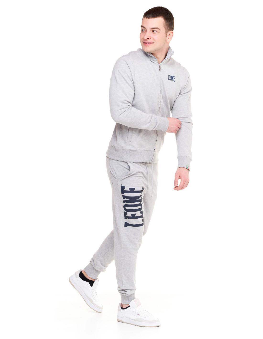 Leone Basic heren non-sweatshirt met kraag en ritssluiting 3/6