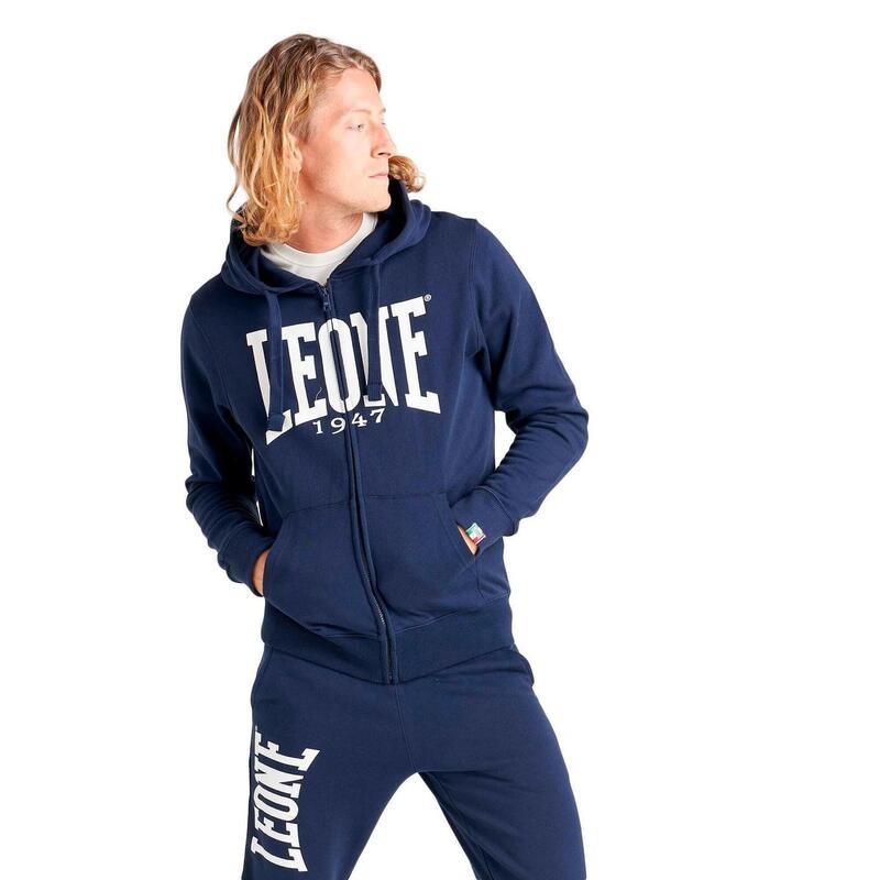 SweatShirt Homem Leone com capuz e zíper completo com logotipo Basic grande