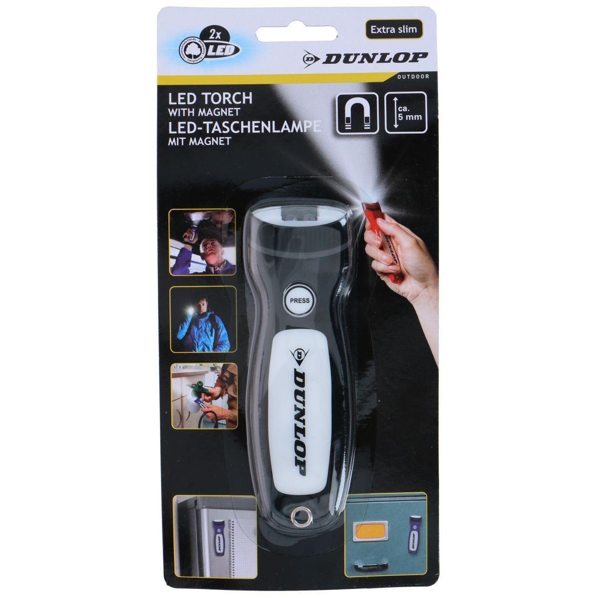 Latarka ręczna Dunlop 2 Led z magnesem