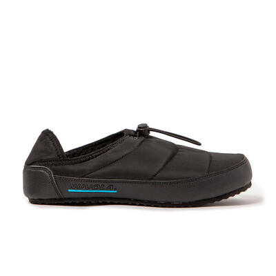 Slippers nuvola zwart gevoerde rubberen zolen