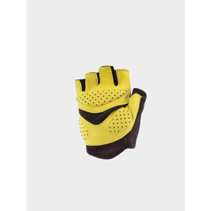 [親子裝系列] 童裝半指凝膠墊運動手套 - 黃色