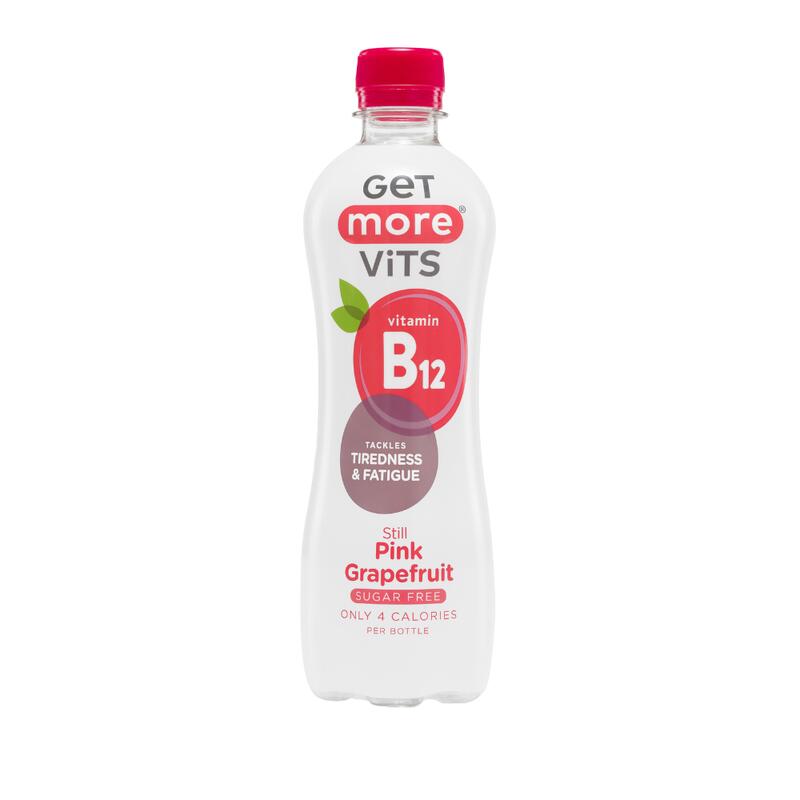 維他命B12無糖飲品 500ml (12樽) - 天然粉紅西柚味