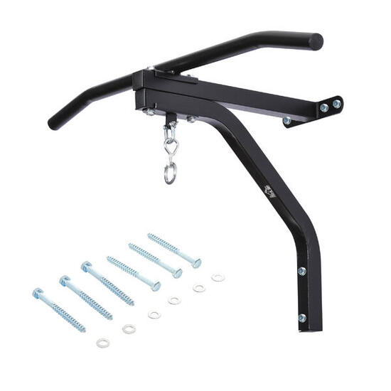 HOMCOM Staffa di supporto per sacco da boxe con barra per trazioni 93x47x51cm