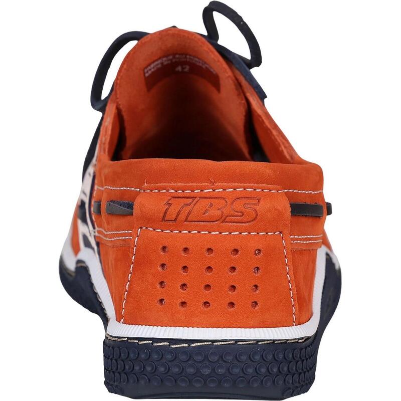 Chaussures bateau Homme - GLOBEK Orange / Navy