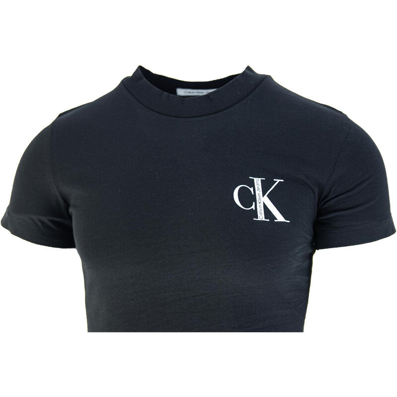 Tricou femei Calvin Klein Organic Cotton Logo T-Shirt, Negru